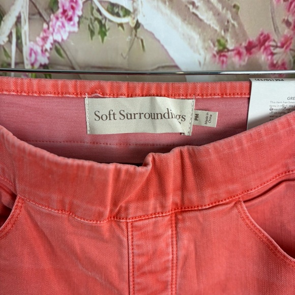 NEW Soft Surroundings Women's pull on Orange Jeans - Picture 8 of 11